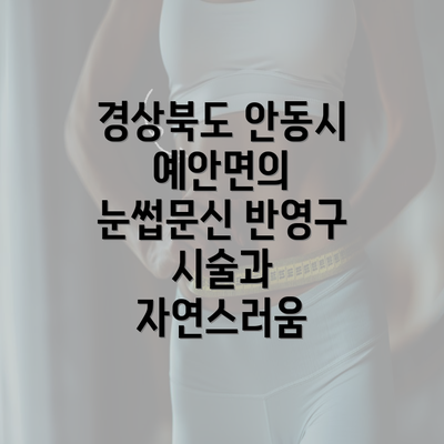 경상북도 안동시 예안면의 눈썹문신 반영구 시술과 자연스러움