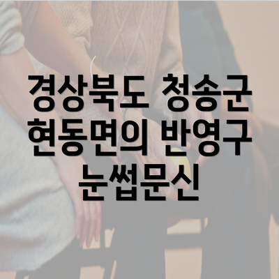 경상북도 청송군 현동면의 반영구 눈썹문신