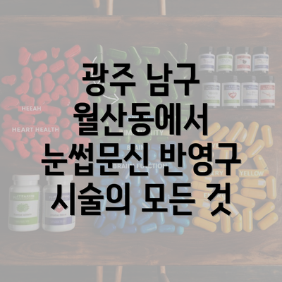 광주 남구 월산동에서 눈썹문신 반영구 시술의 모든 것