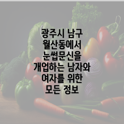 광주시 남구 월산동에서 눈썹문신을 개업하는 남자와 여자를 위한 모든 정보