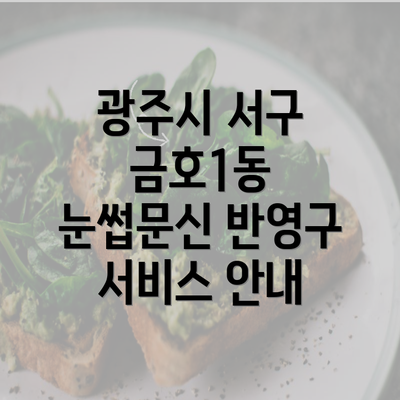 광주시 서구 금호1동 눈썹문신 반영구 서비스 안내