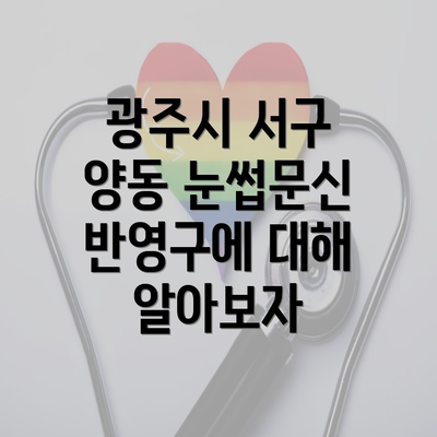 광주시 서구 양동 눈썹문신 반영구에 대해 알아보자