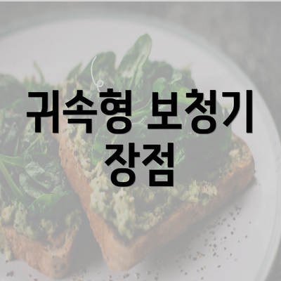 귀속형 보청기 장점