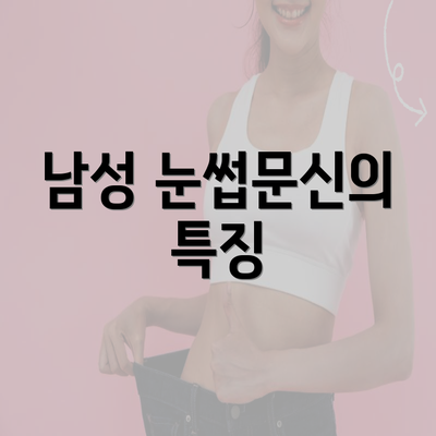 남성 눈썹문신의 특징