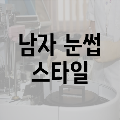 남자 눈썹 스타일