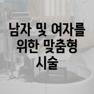 남자 및 여자를 위한 맞춤형 시술