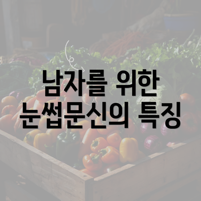 남자를 위한 눈썹문신의 특징