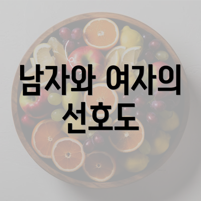 남자와 여자의 선호도