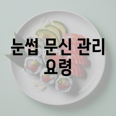 눈썹 문신 관리 요령