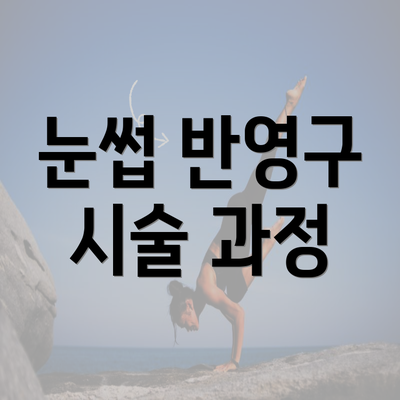 눈썹 반영구 시술 과정