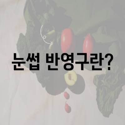 눈썹 반영구란?