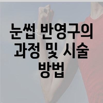 눈썹 반영구의 과정 및 시술 방법