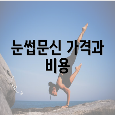 눈썹문신 가격과 비용