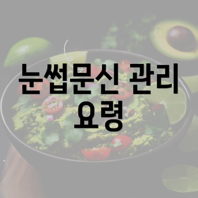 눈썹문신 관리 요령