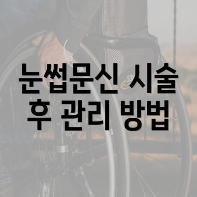 눈썹문신 시술 후 관리 방법