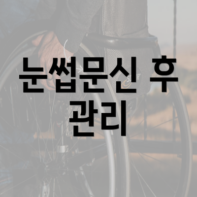 눈썹문신 후 관리