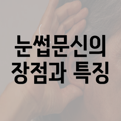 눈썹문신의 장점과 특징