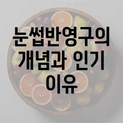 눈썹반영구의 개념과 인기 이유