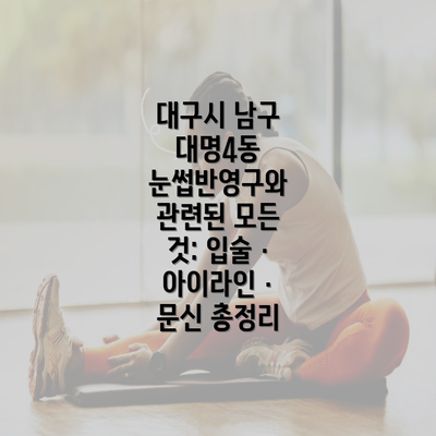 대구시 남구 대명4동 눈썹반영구와 관련된 모든 것: 입술 · 아이라인 · 문신 총정리