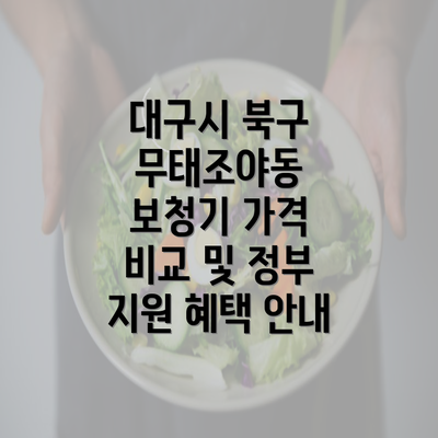 대구시 북구 무태조야동 보청기 가격 비교 및 정부 지원 혜택 안내