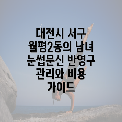 대전시 서구 월평2동의 남녀 눈썹문신 반영구 관리와 비용 가이드