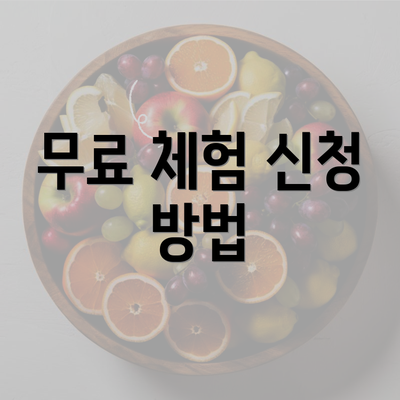 무료 체험 신청 방법