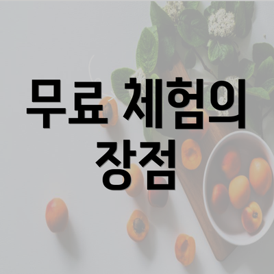 무료 체험의 장점