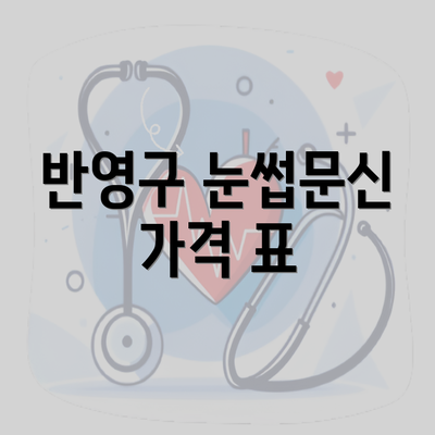 반영구 눈썹문신 가격 표