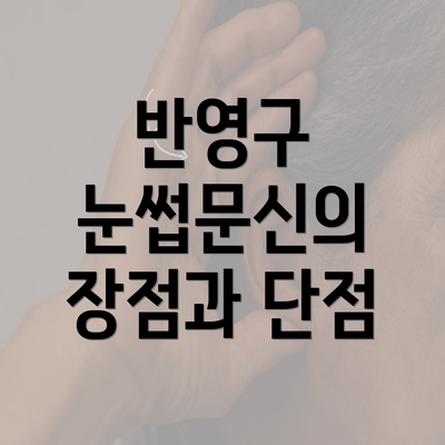 반영구 눈썹문신의 장점과 단점