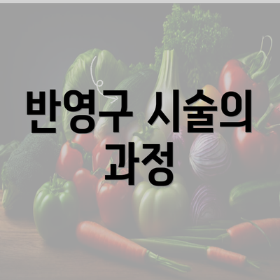 반영구 시술의 과정