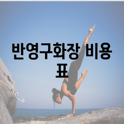 반영구화장 비용 표