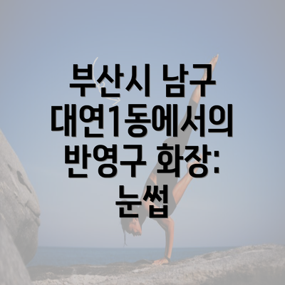 부산시 남구 대연1동에서의 반영구 화장: 눈썹