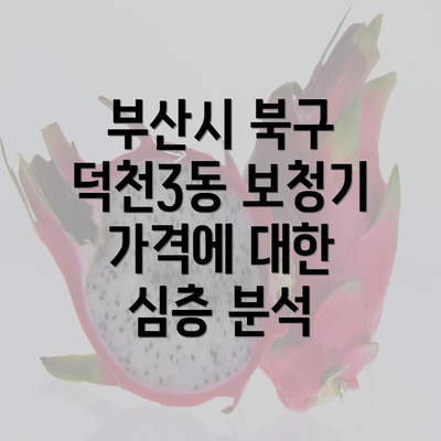 부산시 북구 덕천3동 보청기 가격에 대한 심층 분석