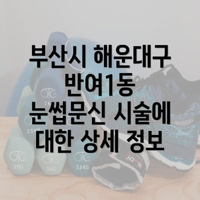 부산시 해운대구 반여1동 눈썹문신 시술에 대한 상세 정보