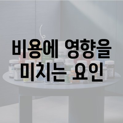 비용에 영향을 미치는 요인