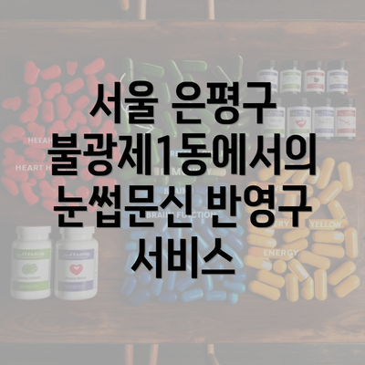 서울 은평구 불광제1동에서의 눈썹문신 반영구 서비스