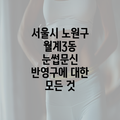 서울시 노원구 월계3동 눈썹문신 반영구에 대한 모든 것