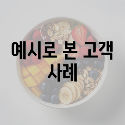 예시로 본 고객 사례