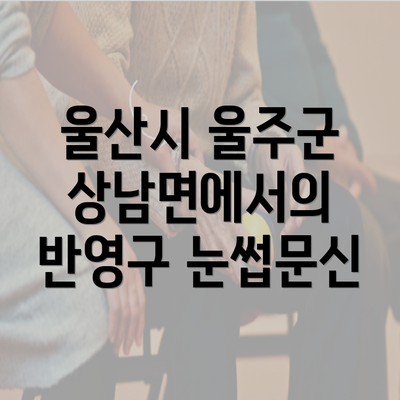 울산시 울주군 상남면에서의 반영구 눈썹문신