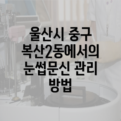 울산시 중구 복산2동에서의 눈썹문신 관리 방법