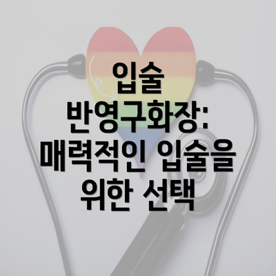 입술 반영구화장: 매력적인 입술을 위한 선택