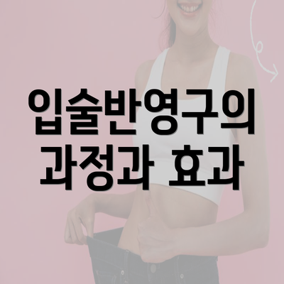 입술반영구의 과정과 효과