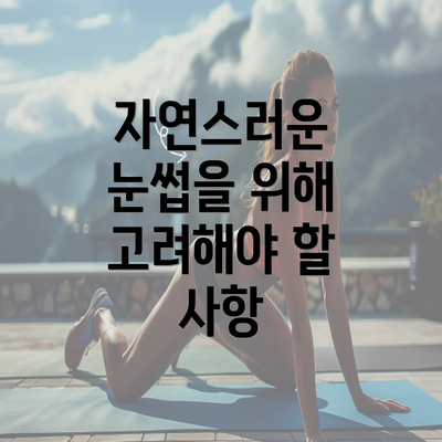 자연스러운 눈썹을 위해 고려해야 할 사항