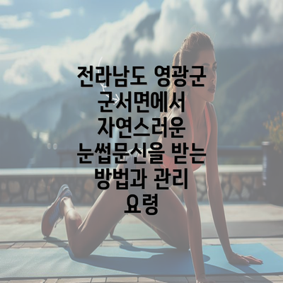 전라남도 영광군 군서면에서 자연스러운 눈썹문신을 받는 방법과 관리 요령