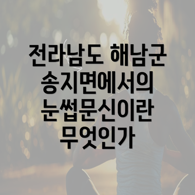 전라남도 해남군 송지면에서의 눈썹문신이란 무엇인가