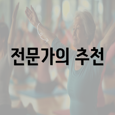 전문가의 추천