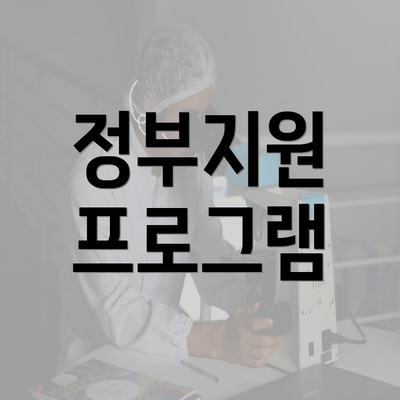 정부지원 프로그램