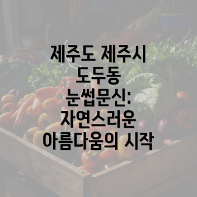 제주도 제주시 도두동 눈썹문신: 자연스러운 아름다움의 시작