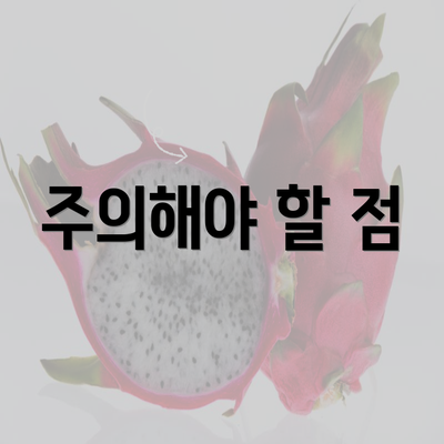 주의해야 할 점