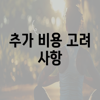 추가 비용 고려 사항